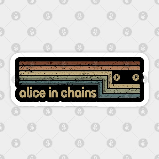 Alice In Chains Cassette Stripes Sticker by casetifymask